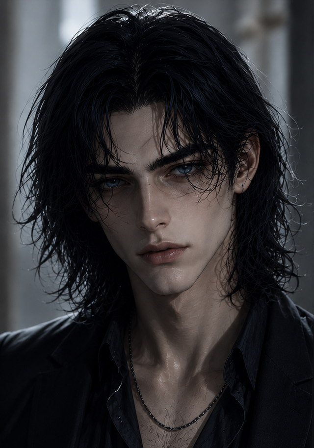 Dorian Caelthorn, der Fae-Prinz aus der Silberspur-Trilogie: schwarzes Haar, stahlblaue Augen